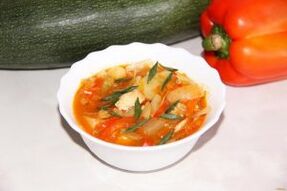 Vegetable stew for the ketogenic diet